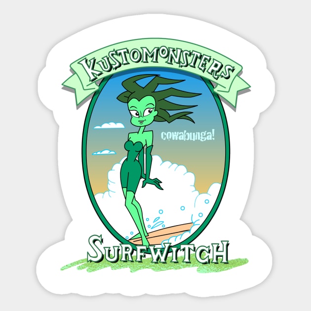 Surfwitch_2_Kustomonsters Sticker by Cheeky Entertainment